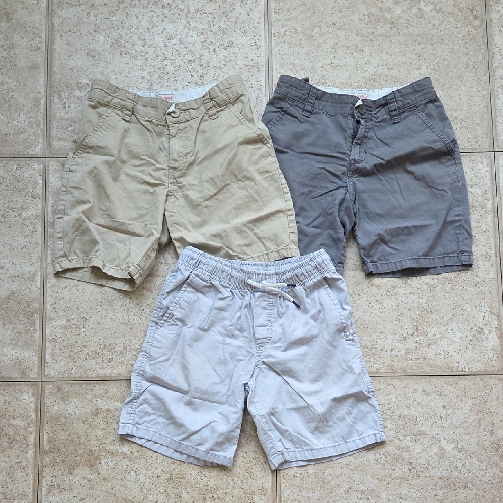 Set of Three Boys Casual Shorts in Neutral Tones